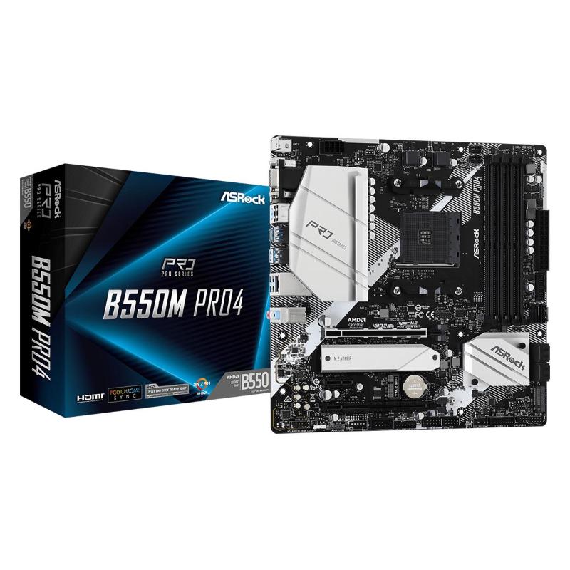 Image of Asrock b550m pro4 amd b550 socket am4 micro atx030