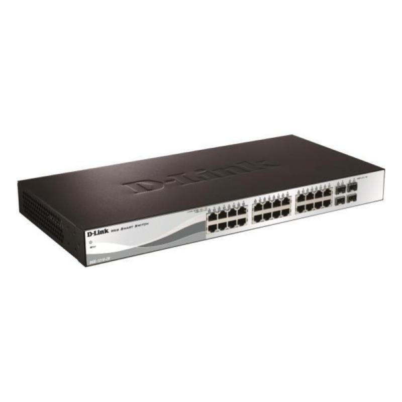 D-link switch 28 porte gigabit di cui 24 poe + 4 porte sfp smart managed