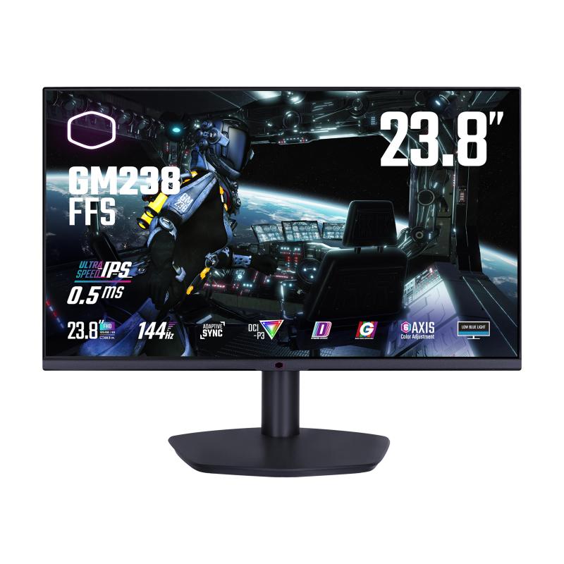 Cooler master monitor gaming gm238-ffs display 23.8`` fhd ultra-ips, frequenza 144hz, tempo risposta 0,5ms, hdr10