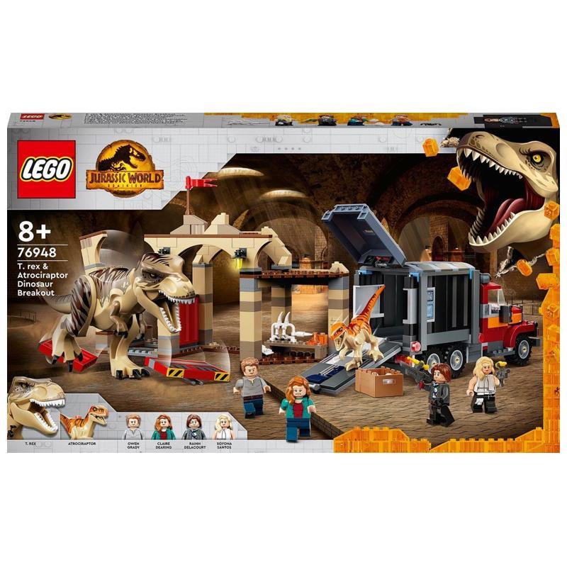 Lego jurassic world la fuga del t.rex e dell`atrociraptor