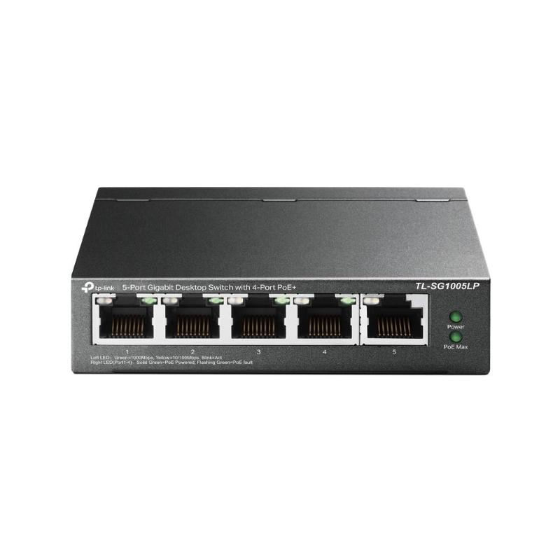Tp-link tl-sg1005lp switch di rete non gestito gigabit ethernet 10-100-1000 supporto power over ethernet nero