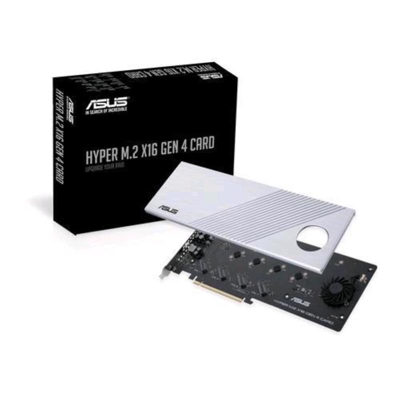 Asus hyper m.2 x16 gen 4 pcie 4.0-3.0 supporta 4x dispositivi nvme m.2