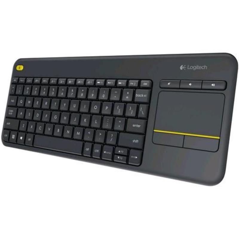 Logitech wireless touch keyboard k400 uk lay-out plus black