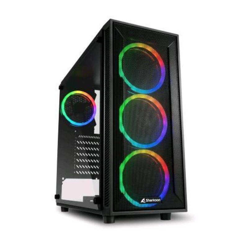 Image of Sharkoon tg4m rgb pc case atx vetro temperato 6 slot espansione 3x120mm fan front 1x120mm fan rear030