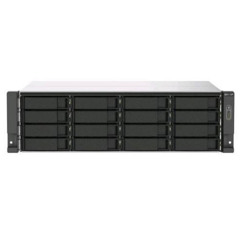 Qnap ts-1673au-rp-16g nas chassis rack 3u amd ryzen embedded v1500b 2.2ghz ram 16gb-16 bay hdd/ssd 2.5/3.5 nero/grigio