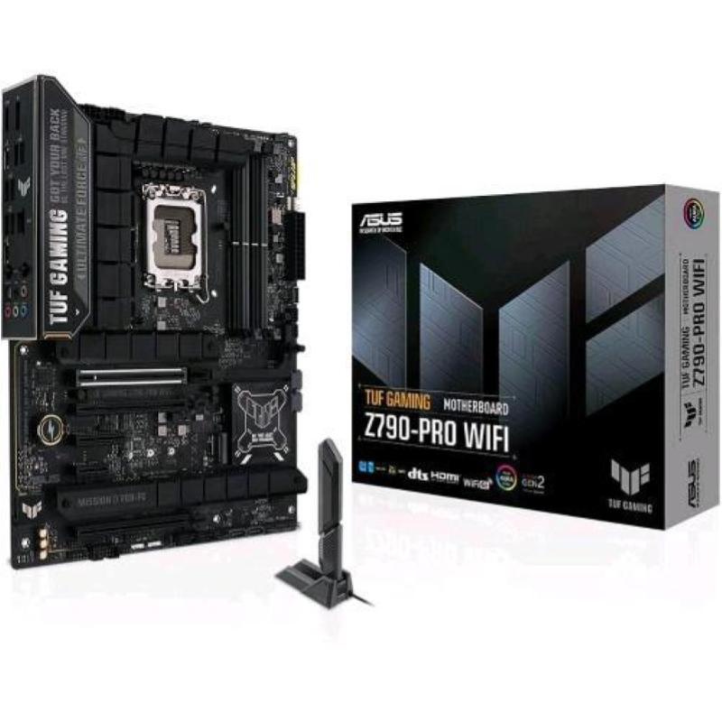 Asus tuf gaming z790-pro wifi scheda madre intel z790 lga 1700 atx ddr5 pcie 5.0 4 slot m.2 ethernet intel 2.5gb wi-fi 6e hdmi dp usb type-c thunderbolt 4 aempii ai overclocking aura sync