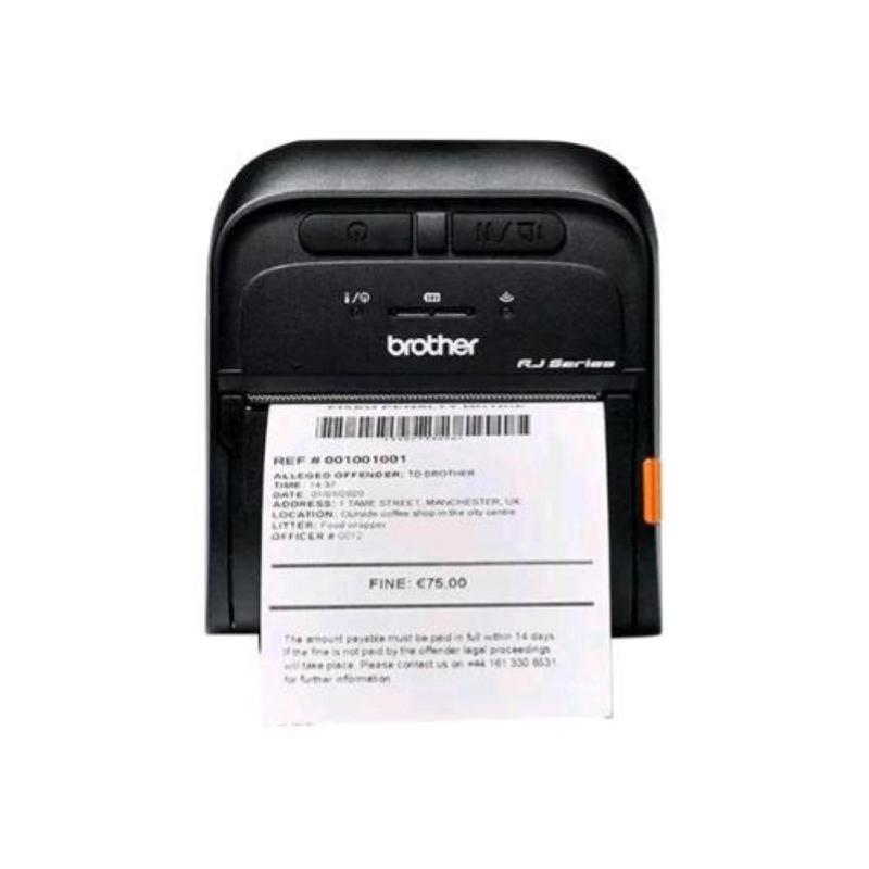 Brother rj-3055wb stampante termica portatile per etichette e ricevute bluetooth 203 dpi ip54 usb nero