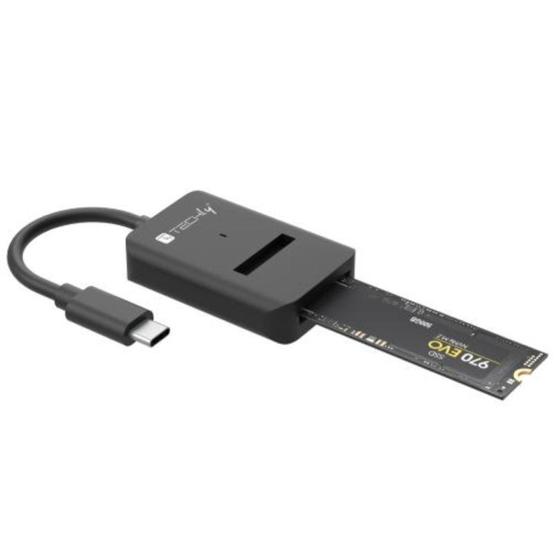 Techly adattatore ssd da usb-c a nvme-sata m.2