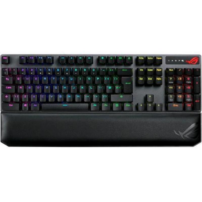 Asus rog strix scope nx deluxe wireless tastiera gaming meccanica switch rog nx rossi tasti in abs tasto ctrl allargato macro tasto stealth aura sync layout italia poggiapolsi nero