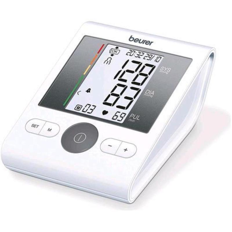 Beurer bm28 misuratore di pressione da braccio e del battito cardiaco rilevazione aritmia indicatore di rischio bianco
