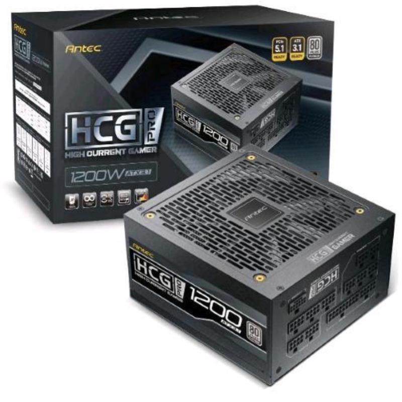 Antec hcg1200 pro pec alimentatore high current gamer pro atx 3.1 - 1.200 w 80 plus platinum pfc attivo pcie 5.1