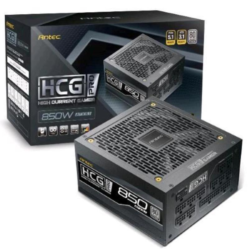 Antec hcg850 pro pec alimentatore high current gamer pro atx 3.1 - 850 w 80 plus platinum pfc attivo pcie 5.1