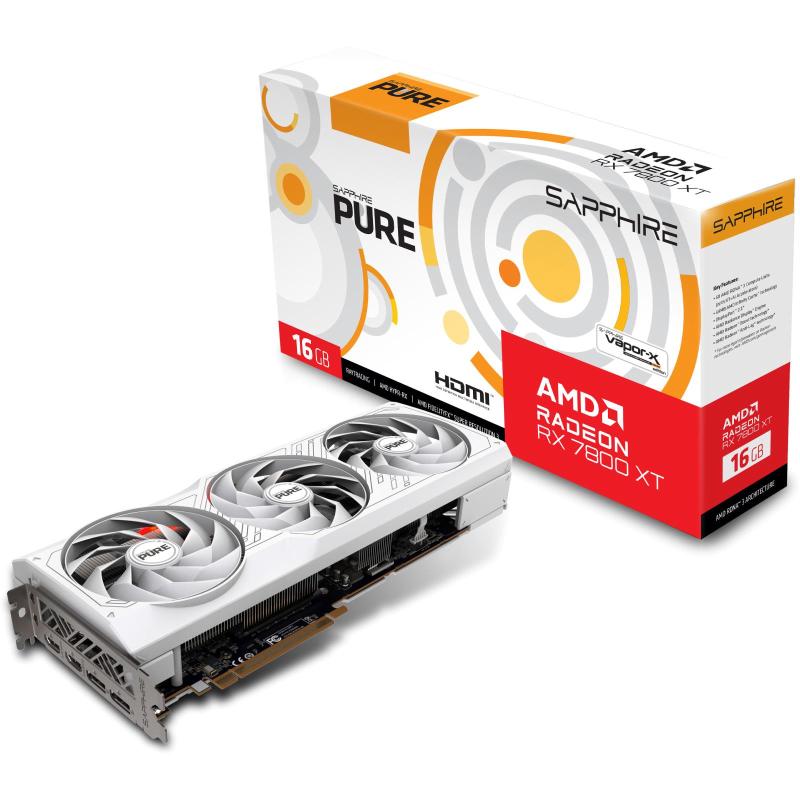 Sapphire vga radeon rx 7800 xt, pure rx 7800 xt gaming oc, 16gb gddr6, dual hdmi / dual dp