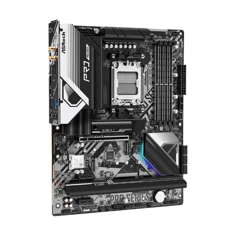 Image of ASROCK MB AMD X670 X670E PRO RS AM5 4 DDR5 6 SATA 1 M2 SATA3 PCI E 4.0 1 PCI E 5.0 ATX