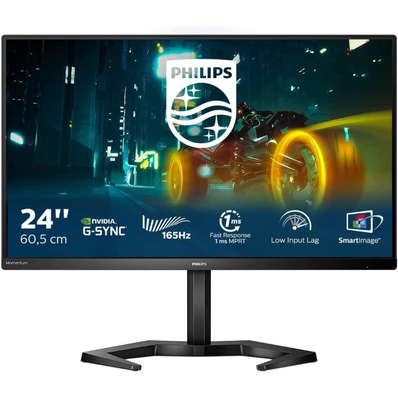 Philips monitor 23,8 led ips 16:9 fhd 1ms 165hz 250 cdm, hdmi/dp, pivot, multimediale