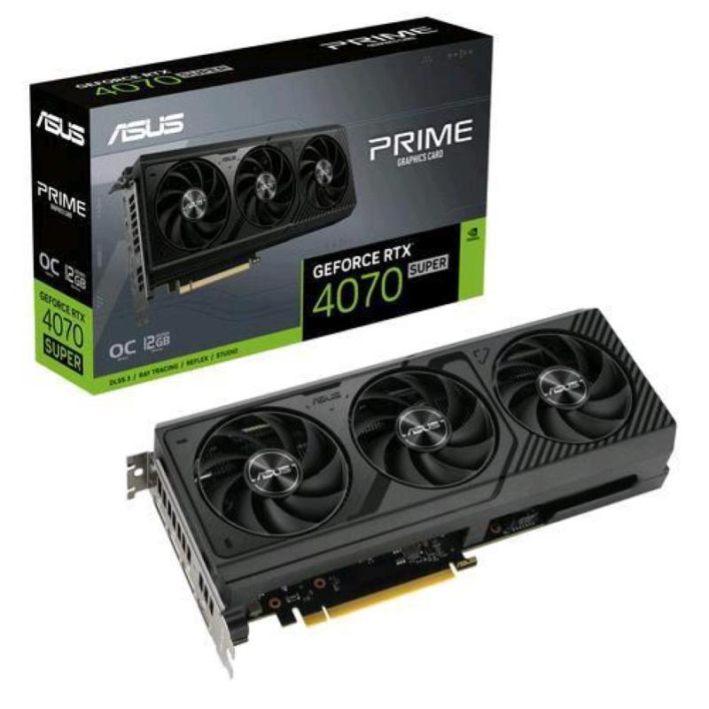 Asus prime -rtx4070s-o12g, geforce rtx 4070 super, 12 gb, gddr6x, 192 bit, 7680 x 4320 pixel, pci express 4.0