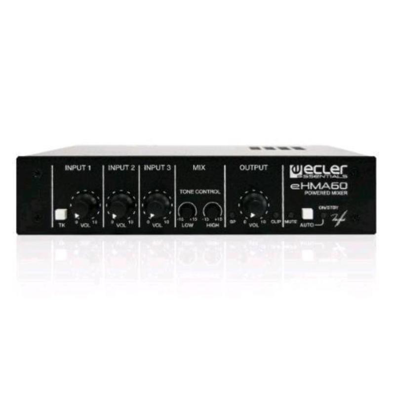 Ecler cehma60 mixer amplificato 1 uscita mono 60w 1 ingresso mic 2 ingressi mic/line st