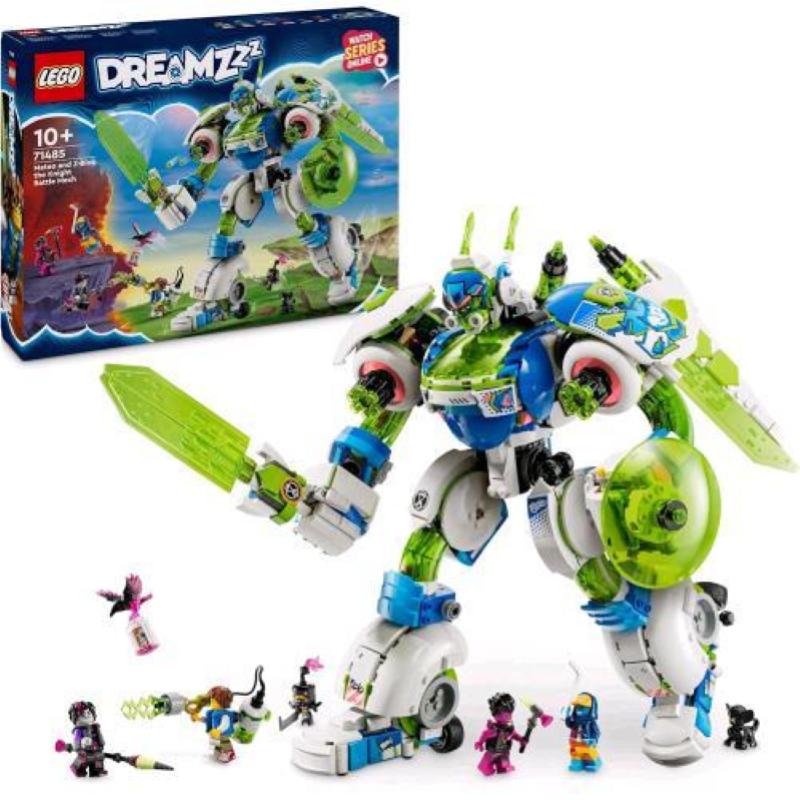 Lego dreamzzz battle mech di mateo e z-blob astronave trasformabile in 3 robot con accessori e 4 minifigure