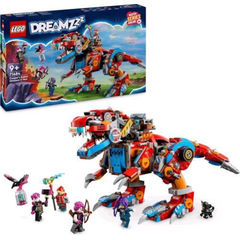 Lego dreamzzz dinosauro robot c-rex di cooper action figure di trex trasformabile con 4 minifigure