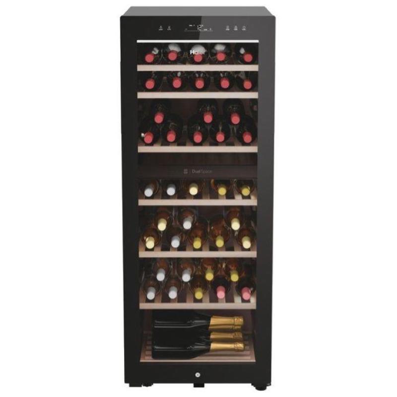 Haier wine bank 50 serie 7 hws77gdau1 cantinetta vino con compressore libera installazione nero 77 bottiglie