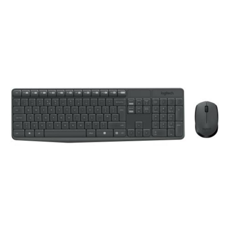 Logitech mk235 - set mouse e tastiera - senza fili - 2.4 ghz - pan-nordico