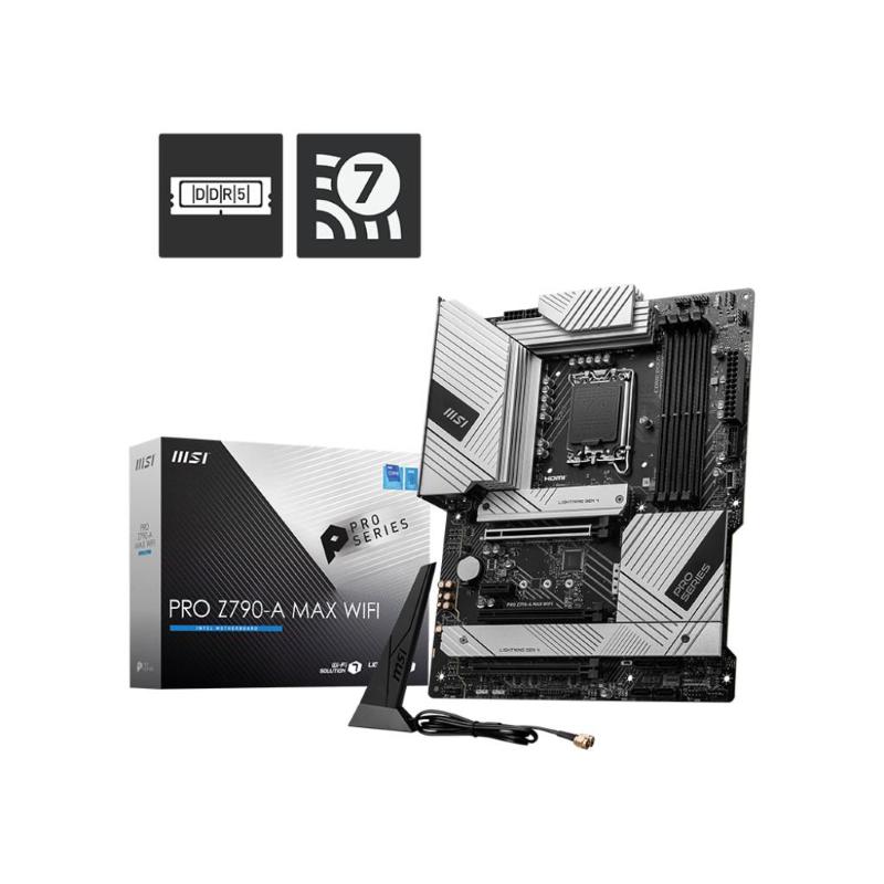 Image of Msi mb z790, pro z790-a max wifi, lga 1700, 4ddr5, 3pciex16, 1pciex1, 4m.2, 6sata3030