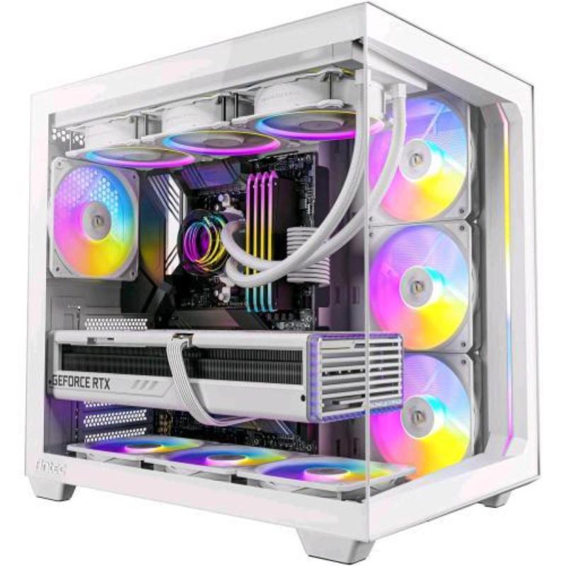 Image of Antec c5 argb bianco cabinet ventole argb pwm da 7 x 120 mm incluse, fino a 10 ventole contemporaneamente, porta di tipo c 3.2 gen 2, pannelli frontali e laterali in vetro temperato senza cuciture bianco030