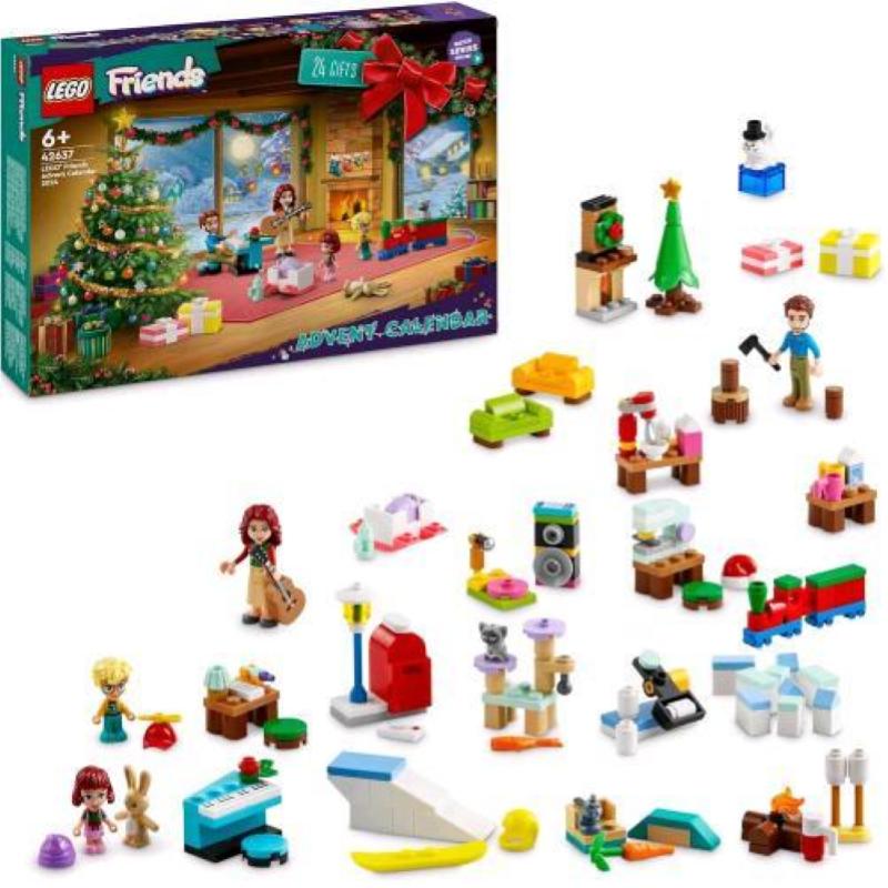 Image of Lego friends calendario dell`avvento 2024 giocattolo con 5 mini bamboline, 3 animali e accessori030